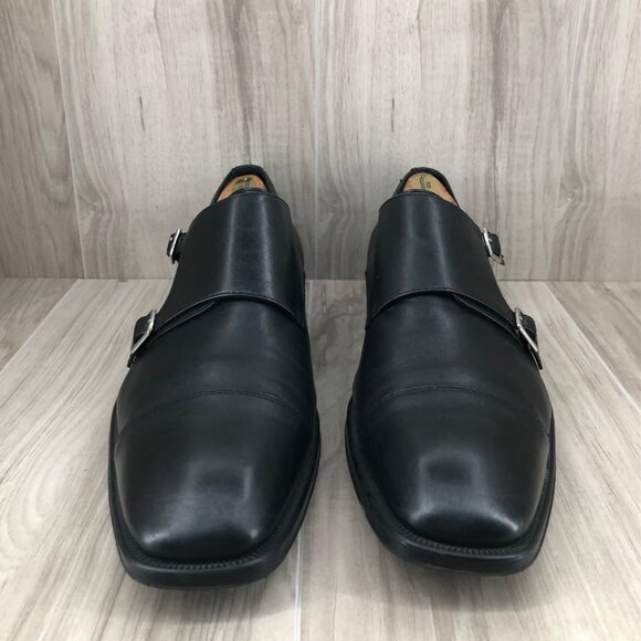 Johnston & Murphy Monk Strap Shoes Mens 12M Black Leather Buckle Dress Shoes main image 12